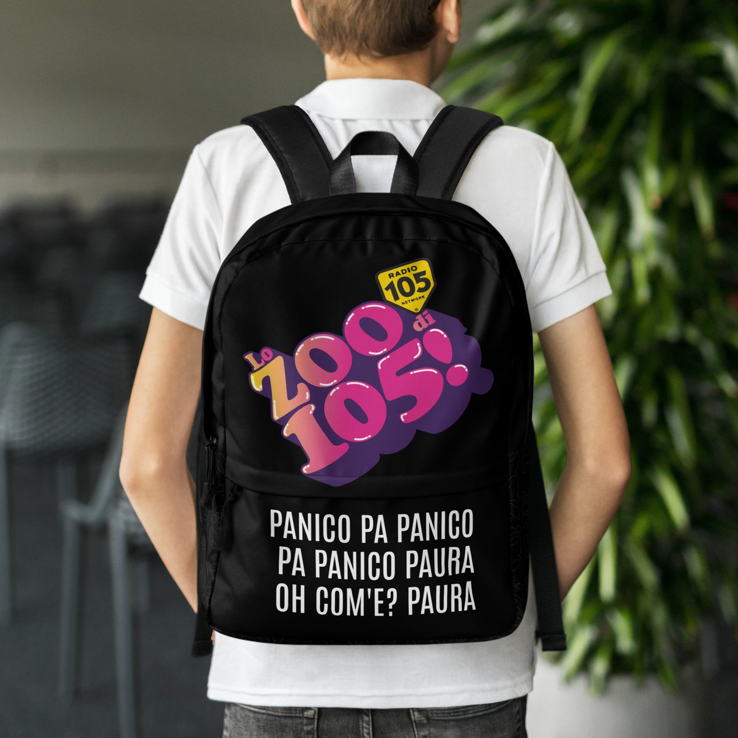 Zaino Zoo Ufficiale-Panico Paura Nero