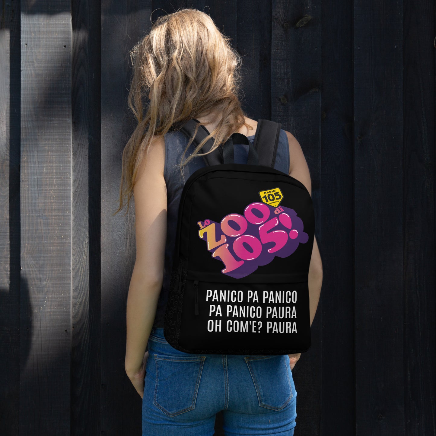 Zaino Zoo Ufficiale-Panico Paura Nero