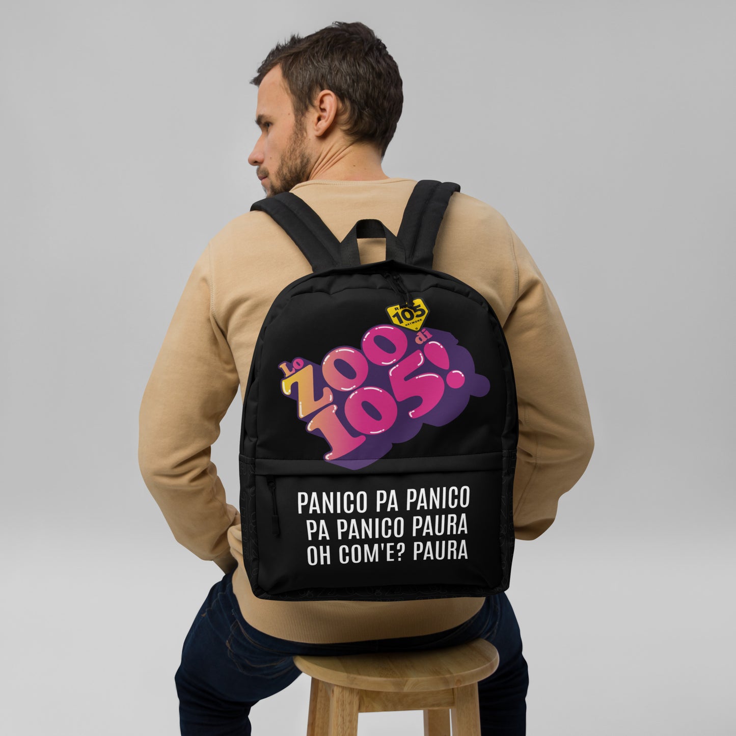 Zaino Zoo Ufficiale-Panico Paura Nero