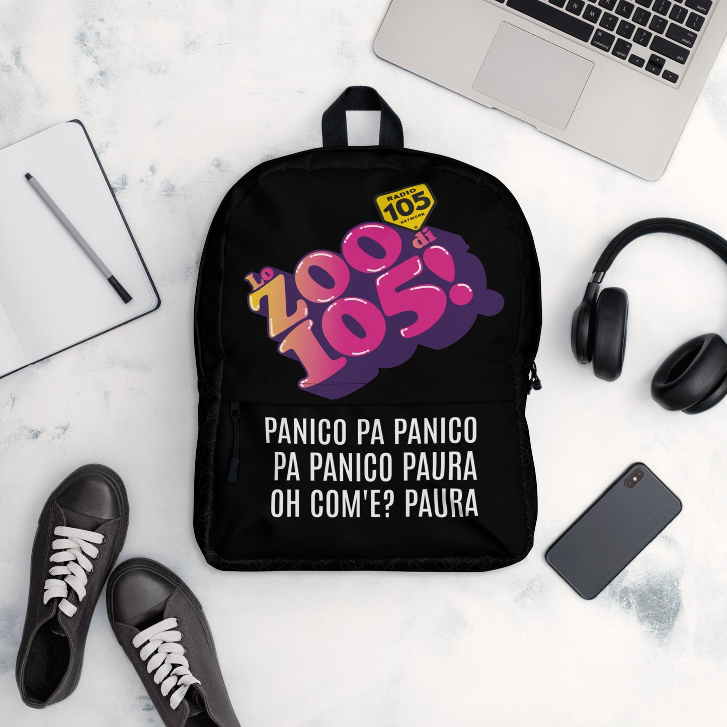 Zaino Zoo Ufficiale-Panico Paura Nero