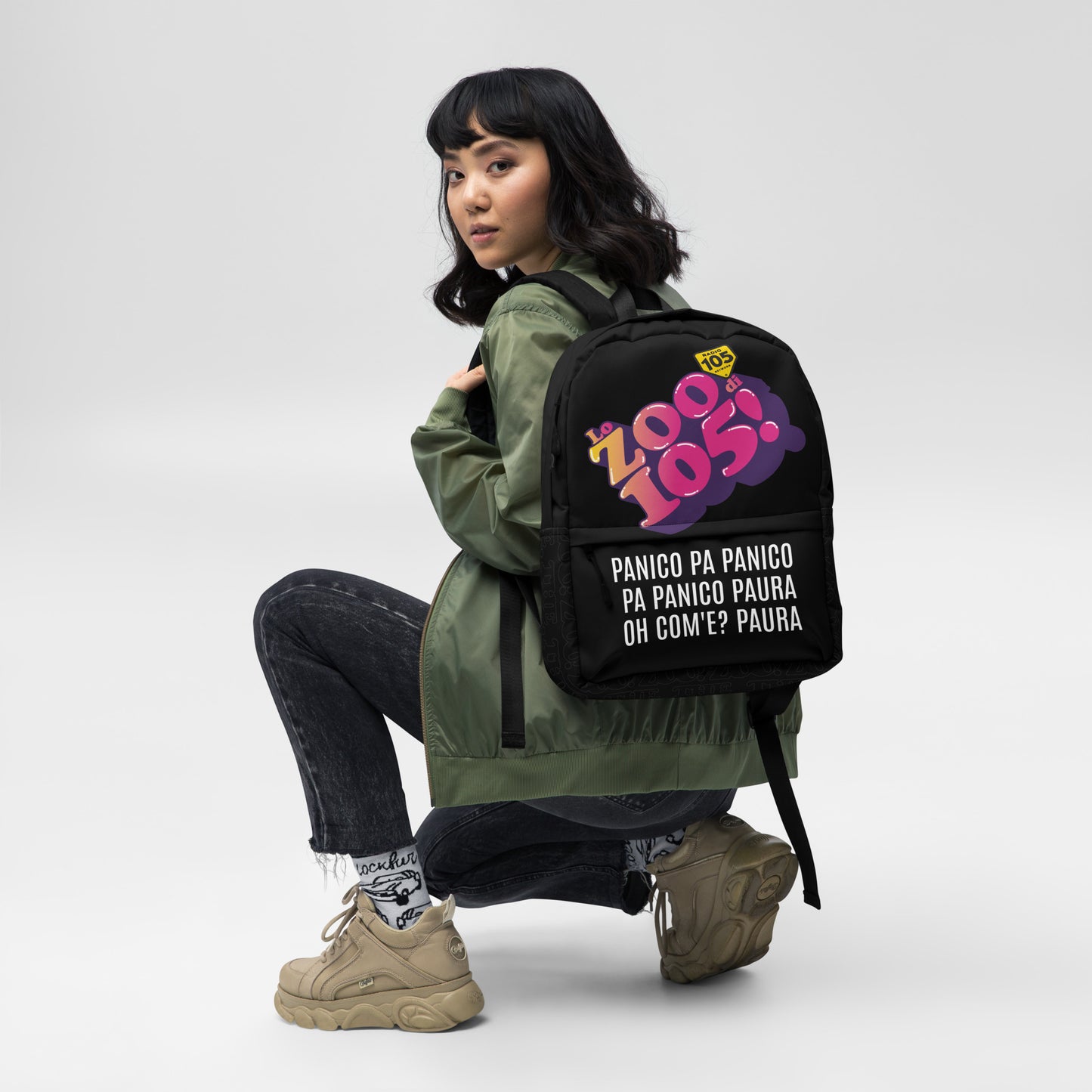 Zaino Zoo Ufficiale-Panico Paura Nero