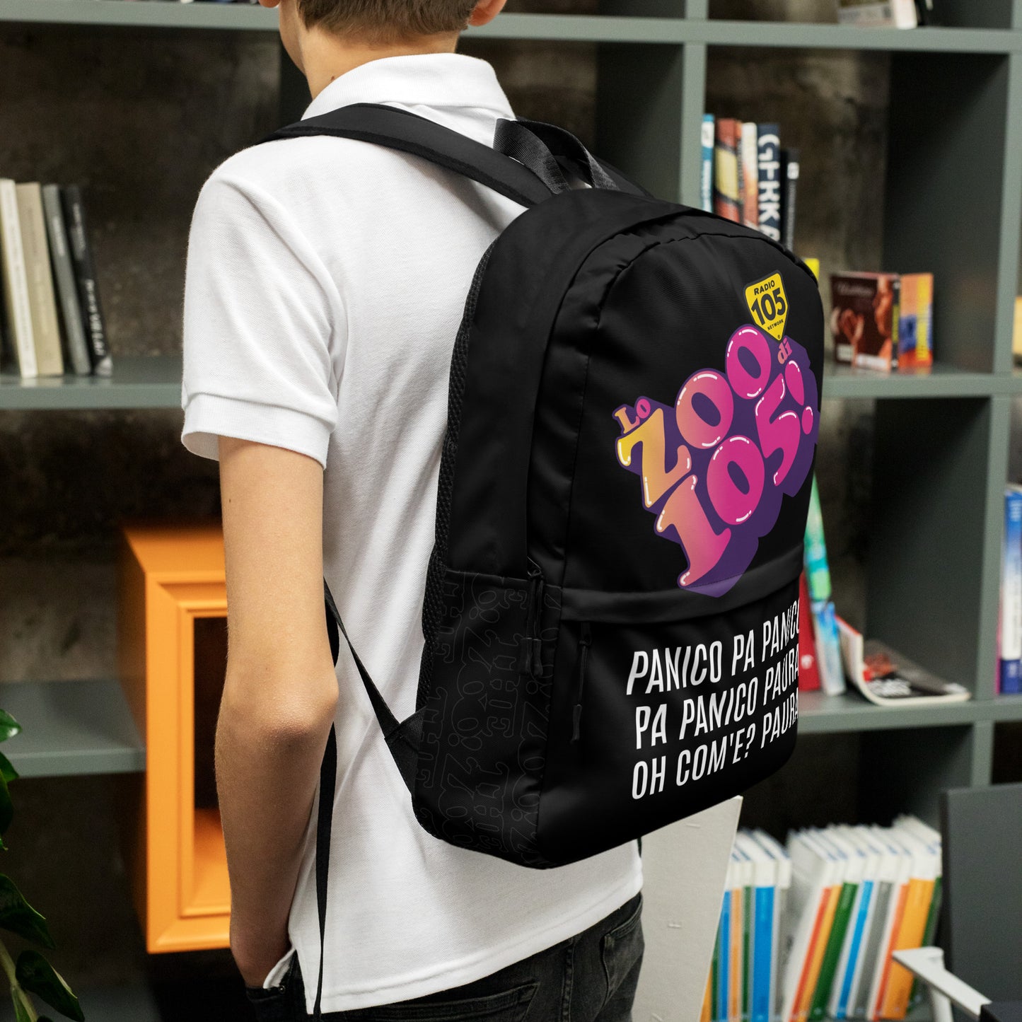 Zaino Zoo Ufficiale-Panico Paura Nero