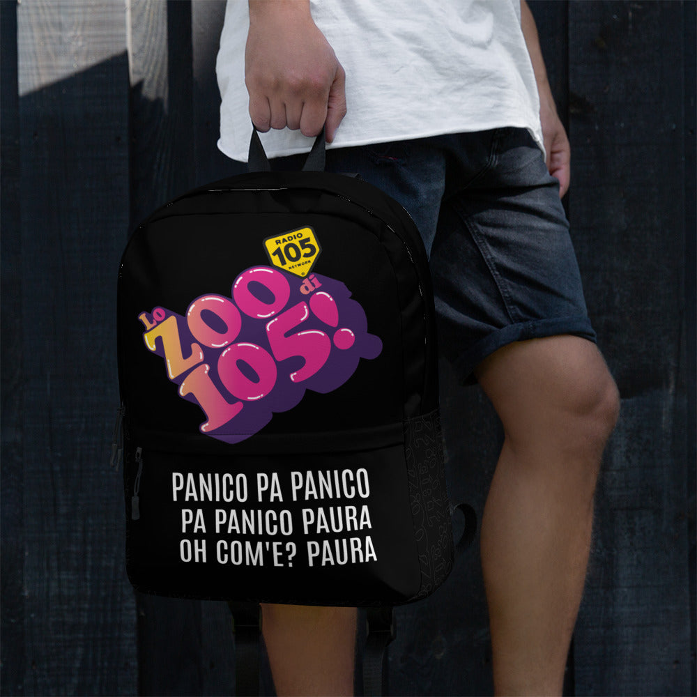 Zaino Zoo Ufficiale-Panico Paura Nero