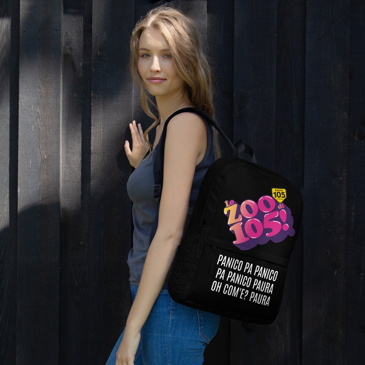 Zaino Zoo Ufficiale-Panico Paura Nero