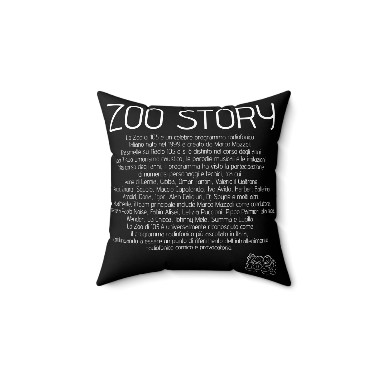Cuscino Zoo Story (La storia dello Zoo sul retro)